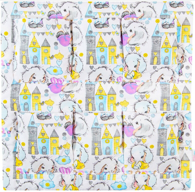 Cot Tidy- Little Elephant-  Organiser Bed Nursery Hanging Storage 6 Pockets