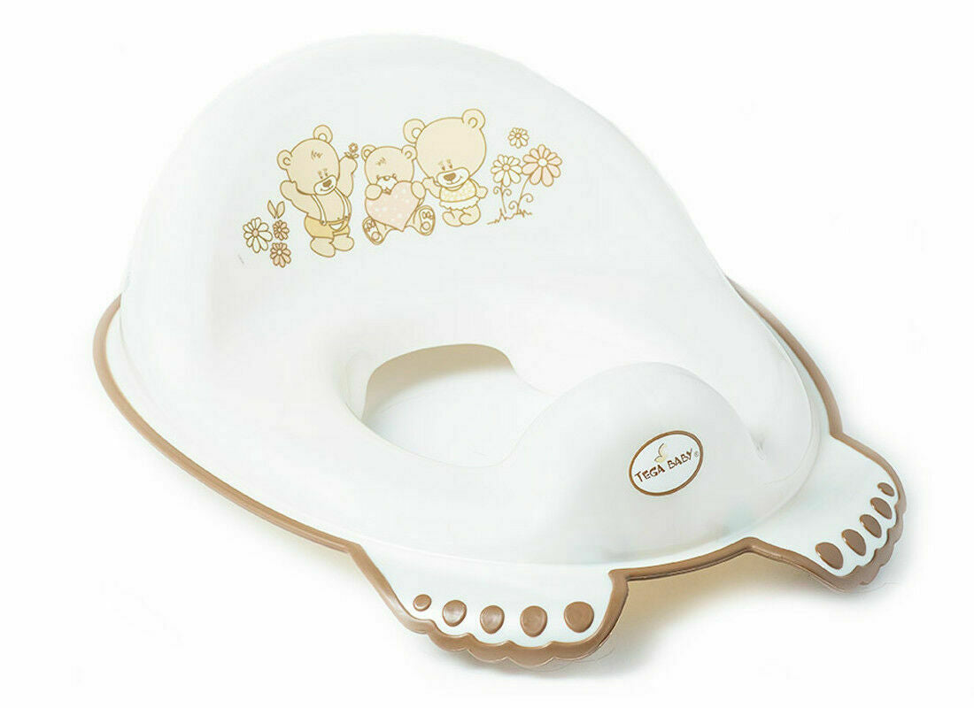 Toilet Training Seat Potty Toddler Boy Girl Trainer Safe Anti-Slip Teddy White