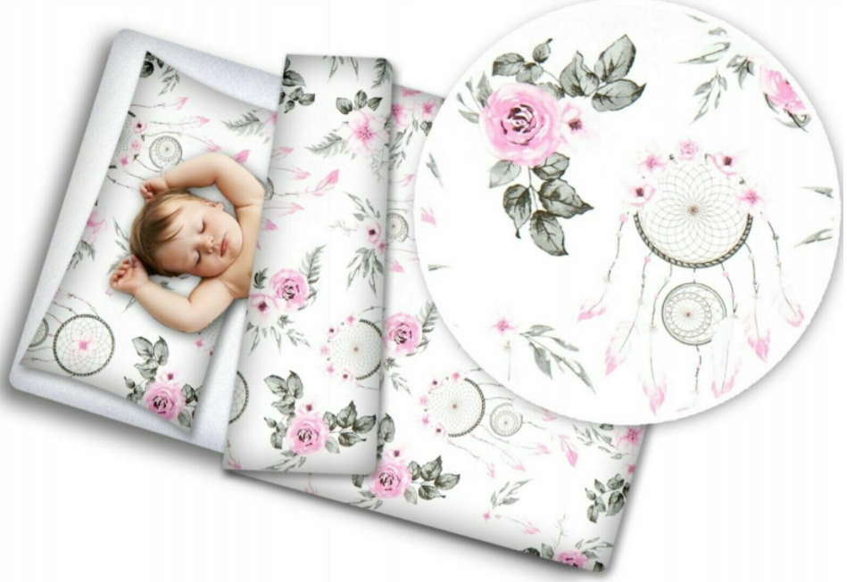 Baby 4Pc Bedding Set With Pillow And Duvet Nursery 120X90cm Dream Catcher