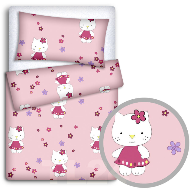 Baby Bedding Fit Cotbed 135X100cm Pillowcase Duvet Cover 2Pc Hello Kitty