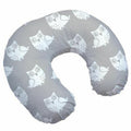 Cover Feeding Pillow Nursing Maternity Baby Breastfeeding Cotton Owls Grey