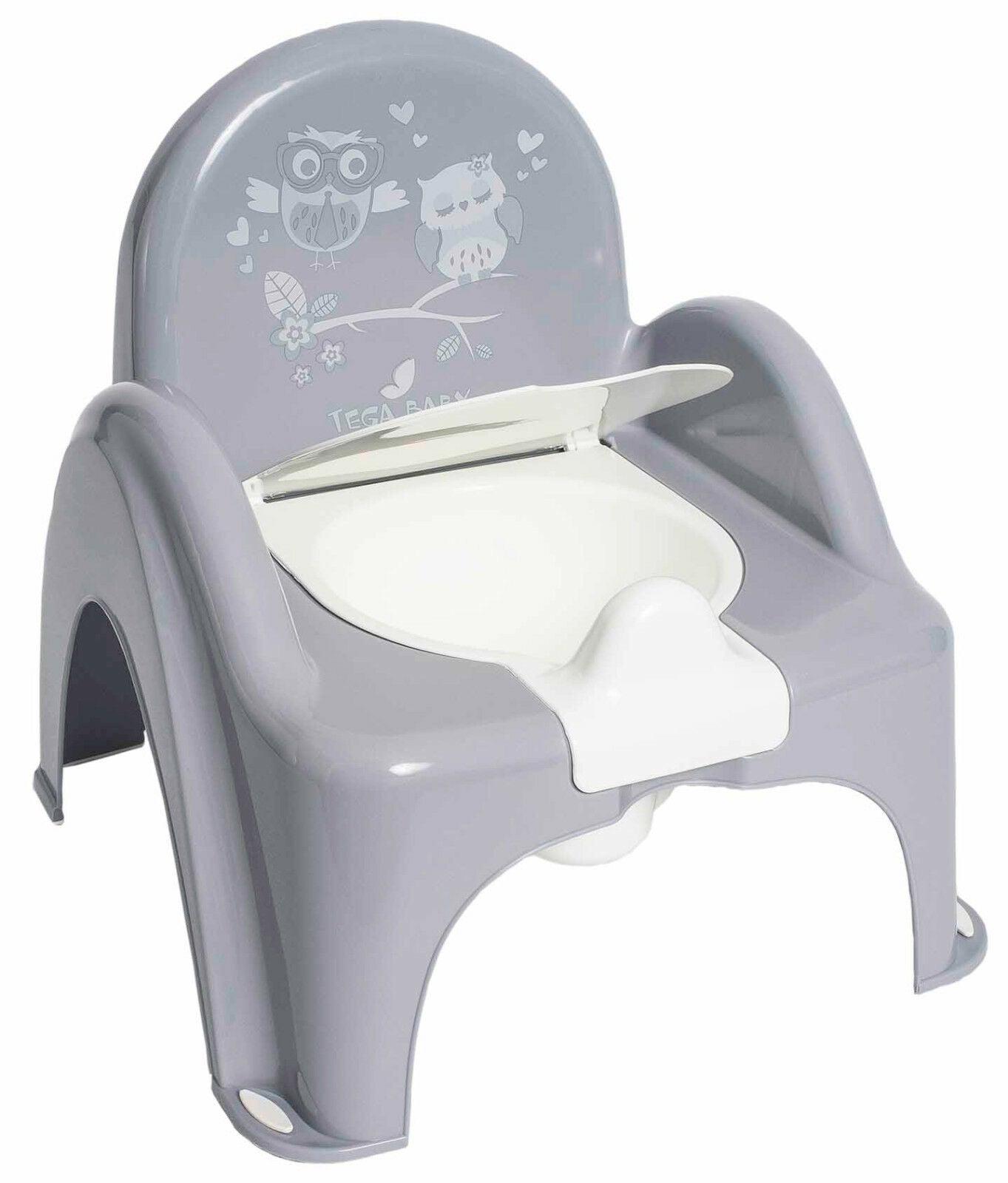 Baby Toilet Potty Chair With Melodies Toddler Kids Training Seat Owls Grey