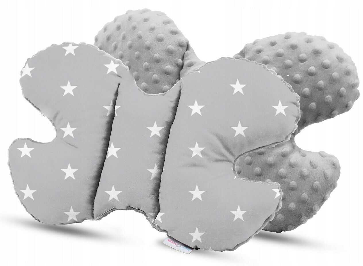 Baby 6pc Double-sided soft infant Cocoon Small stars with grey/ Grey