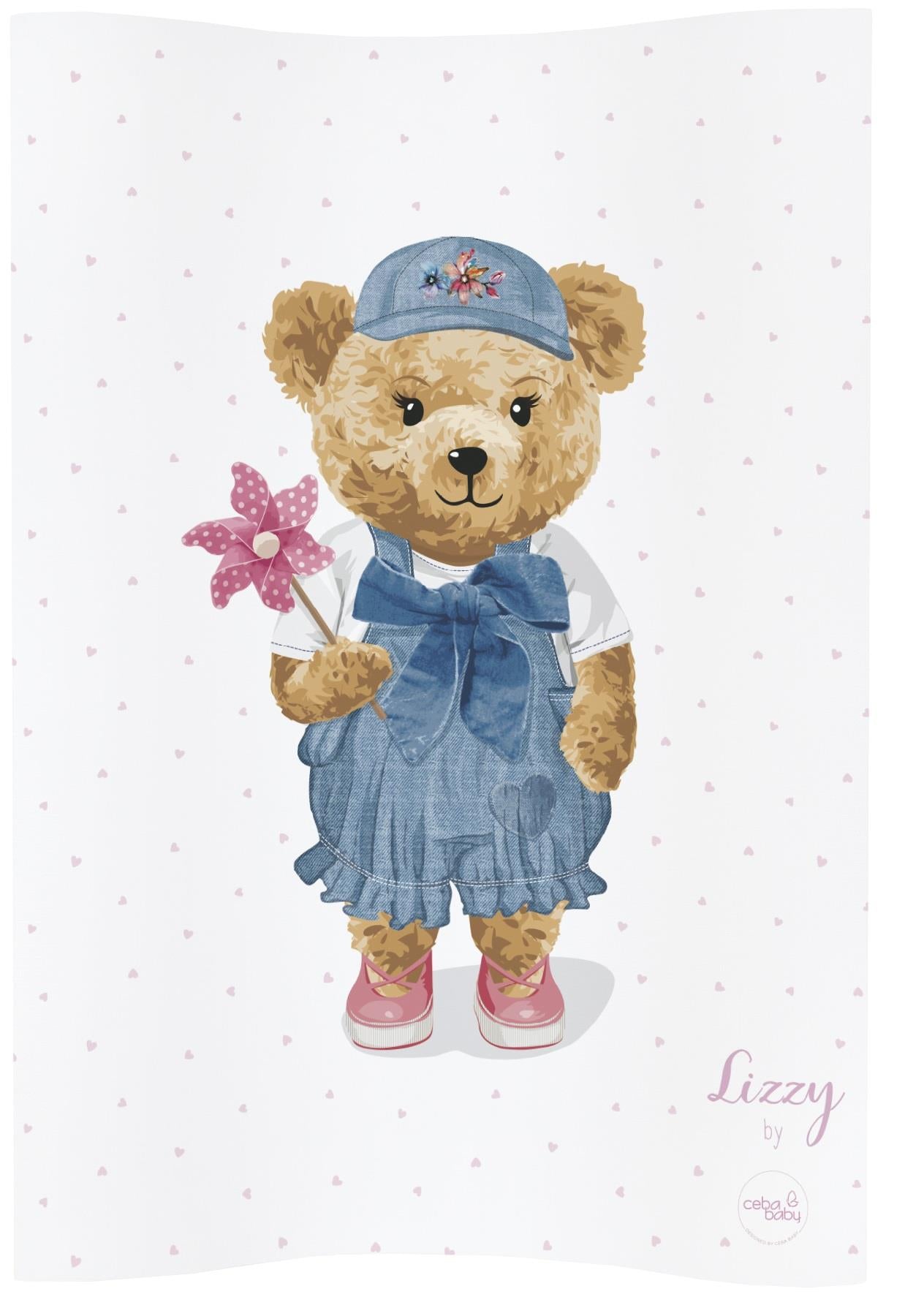 Baby Changing Mat Padded Soft Base 70x50cm Waterproof Raised Edges Fluffy Puf Lizzy