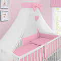 Baby Bedding Set Cotton Nursery 14pc to Fit Cot 120x60cm Pink