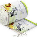 Baby Bedding Bumper Padded Cotton 190cm Half Cot Bed Bumper Safari Green