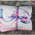 Baby blanket Super soft plush infant nursery cosy baby gift 75x100cm - White/Pink