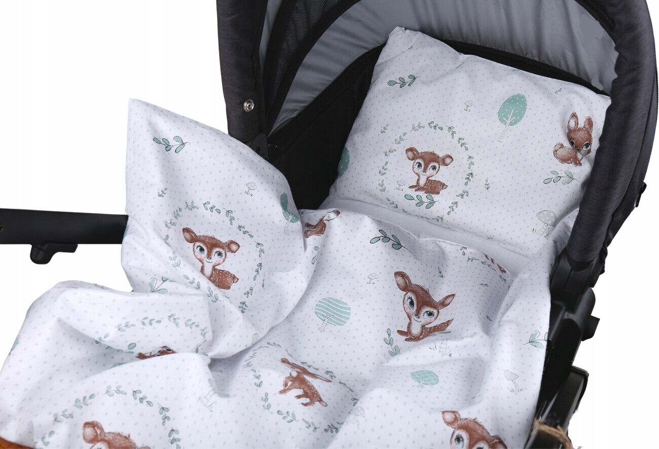 Baby Bedding Set 2pc fit Cradle/Moses basket/Pushchair 70x80cm Fairy-tale Forest - MyHappy Baby