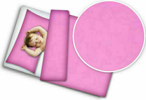 Baby Bedding Set 5Pc All around Cotton to Fit Cot 120x60cm Pink