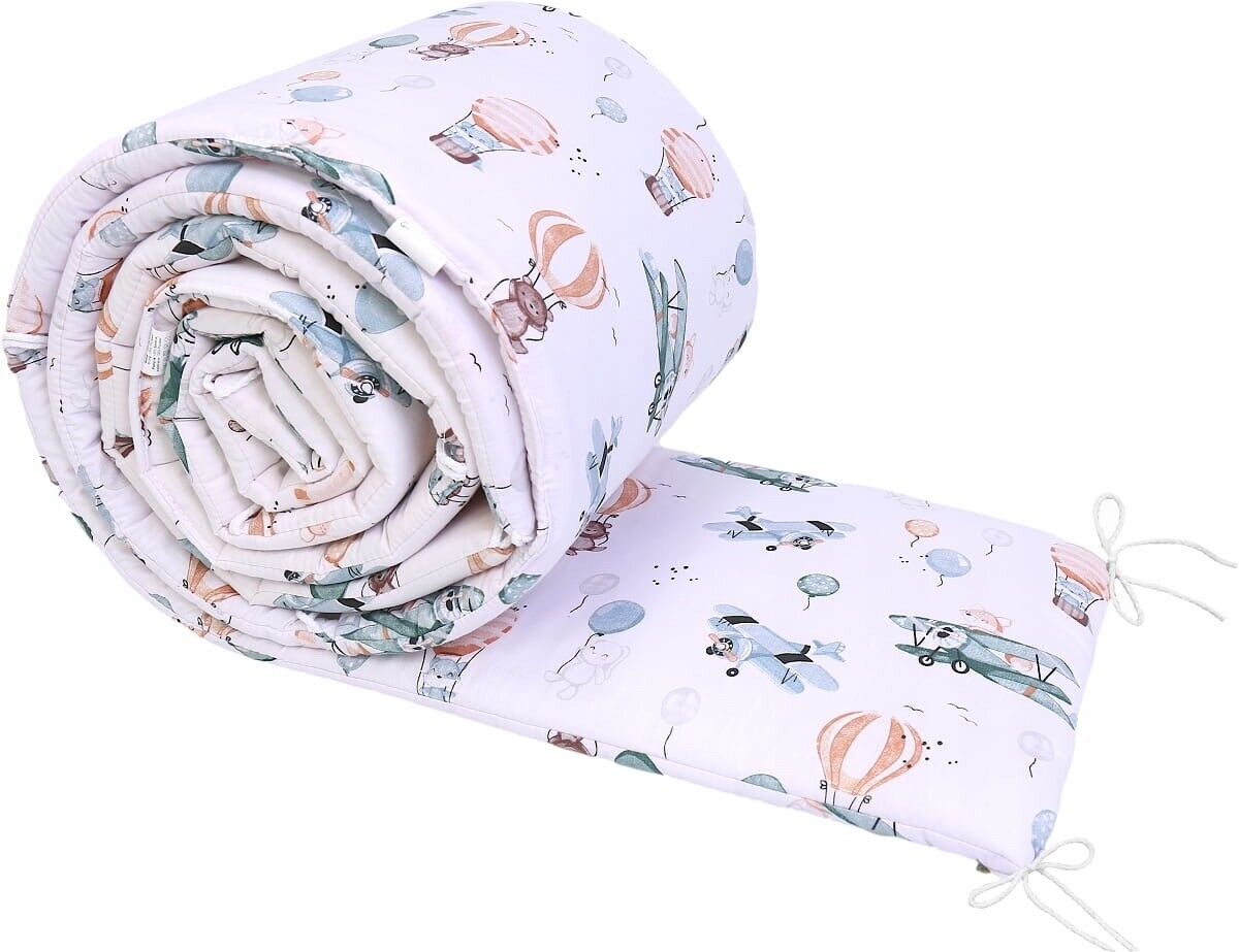 5Pc Baby Bedding Set Bumper All-round Pillow Duvet Fit Cot 120x60cm Dreamy Flight