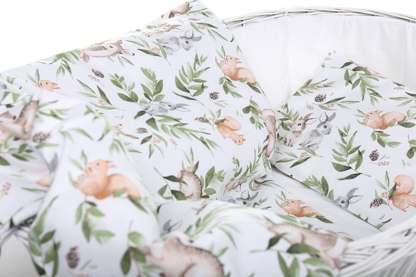 Baby Bedding Set 2pc fit Crib/Cradle/Moses basket/Pushchair 70x80cm Green Glade