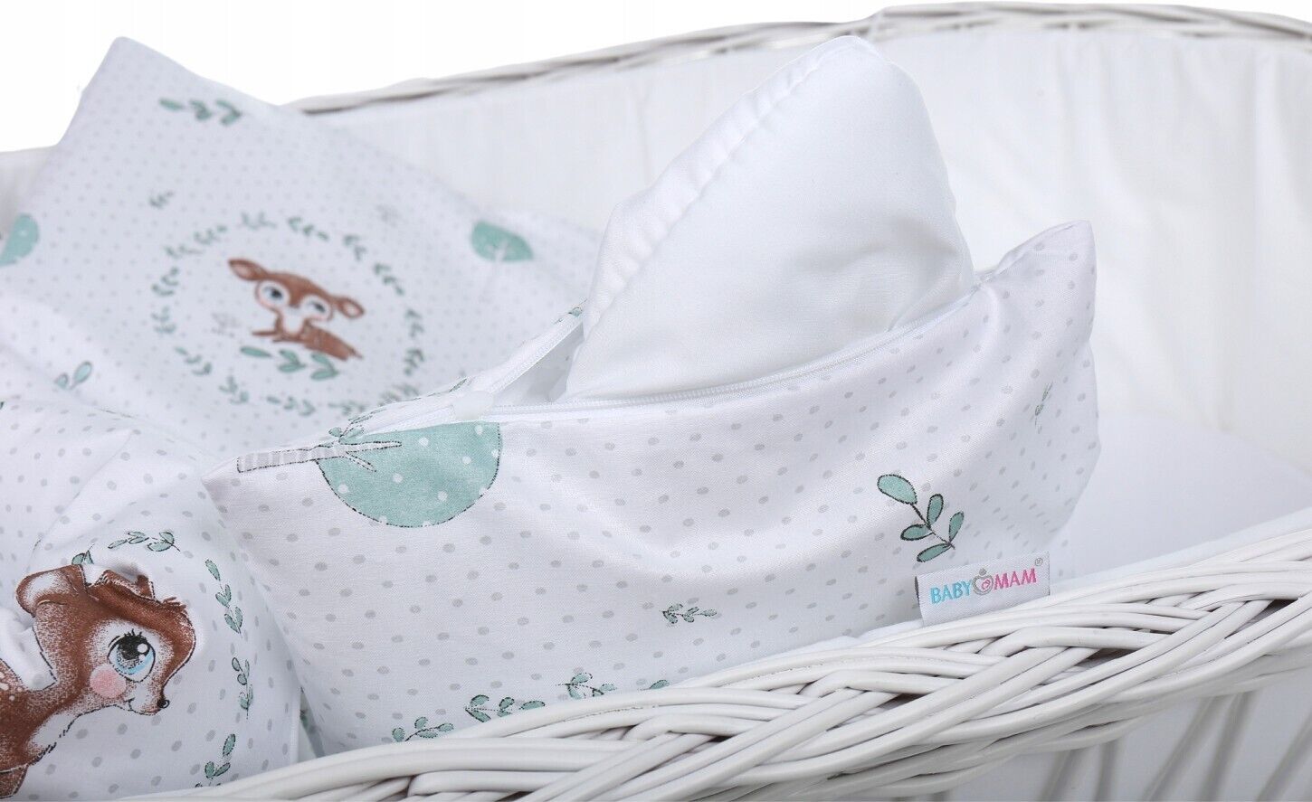 Baby Bedding Set 3pc fit Crib 70x80cm Bumper 260cm Cotton Fairy-Tale Forest