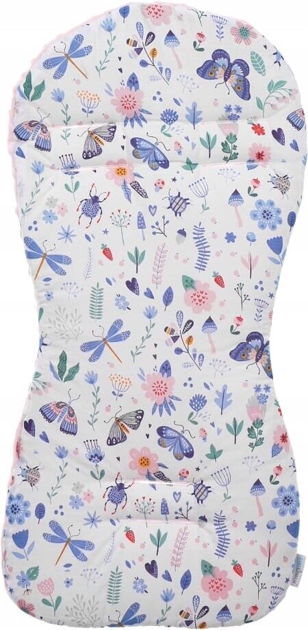 Baby Liner Stroller Buggy Pad Universal Dimple Insert 71x35cm Pink/On the Meadow