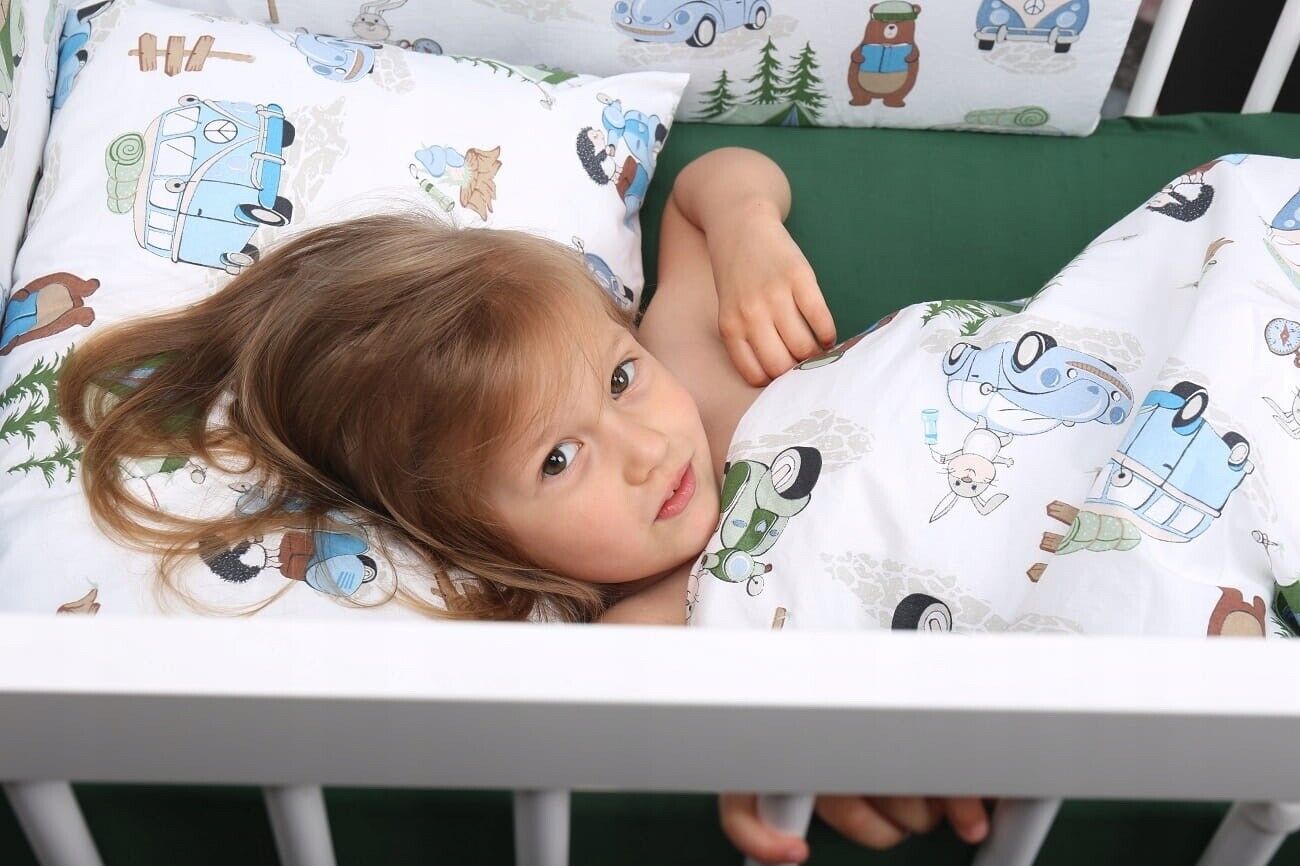 Baby Bedding Set 120x90cm Pillowcase Duvet Cover 2Pc Fit Cot Camping