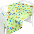 Baby 5Pc Bedding Set Pillow Duvet Bumper Fit Cotbed 140x70cm Planes Green