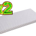 2-pack soft fitted sheet jersey stretchy cotton fit Junior bed 160/80cm Small stars with grey