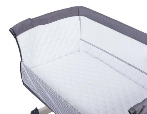 Baby Bedside Crib Portable Foldable Travel Cot Mattress Mosquito Net Theo Lionelo Grey