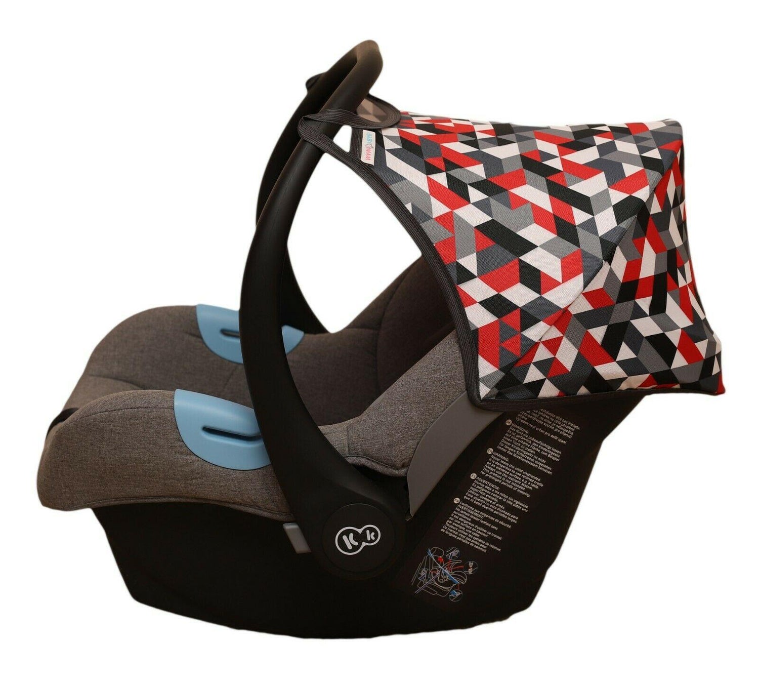 Car Seat Hood Replacement Universal Baby Cover Wind Sun Canopy Shade Waterproof - 3D Red