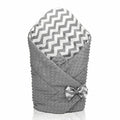 Baby Swaddle Wrap Newborn Dimple Cotton Infant Bedding Grey/ Zig Zag