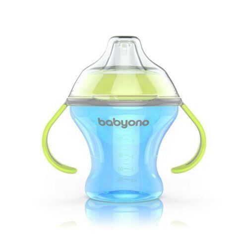 Non-Spill Cup 180Ml Baby Toddler With Soft Spout Natural Nursing Babyono Blue