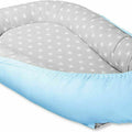 Baby Soft Cocoon Infant Reversible Sleep Nest Blue/Small White Stars On Grey