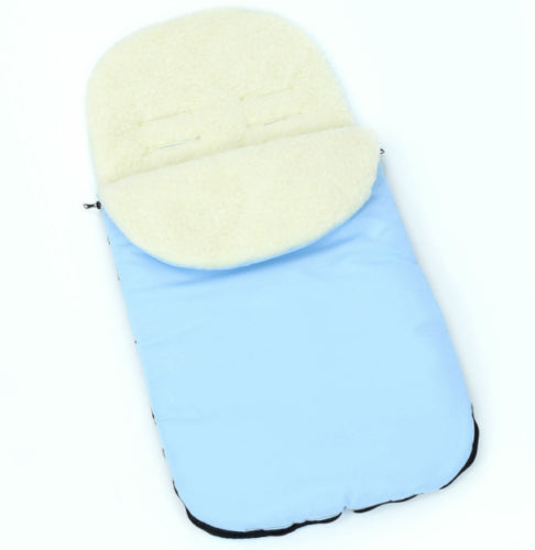 Universal Footmuff Wool/ Light Blue