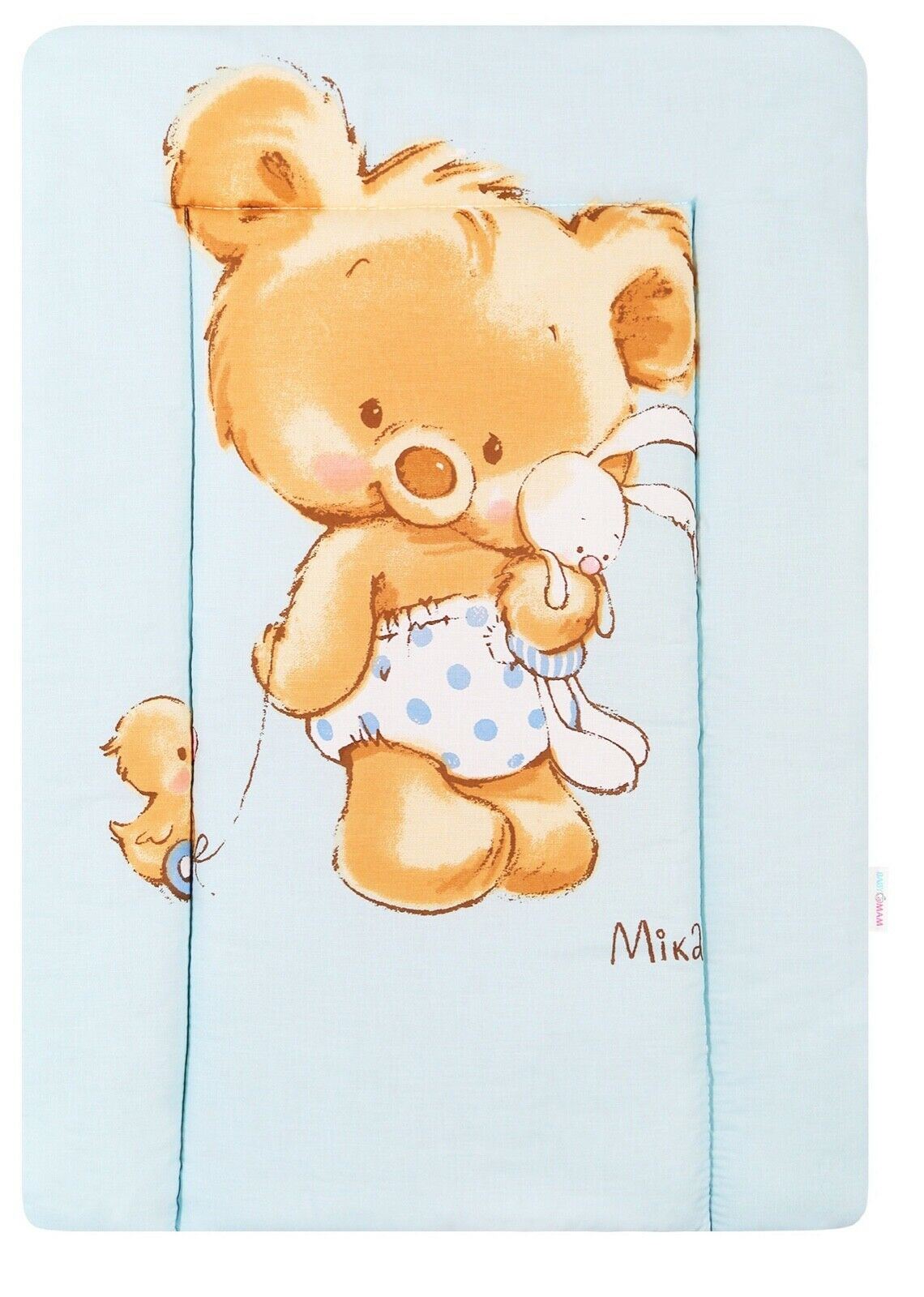 Baby 100% cotton changing mat child toddler  Big Teddy Bear blue