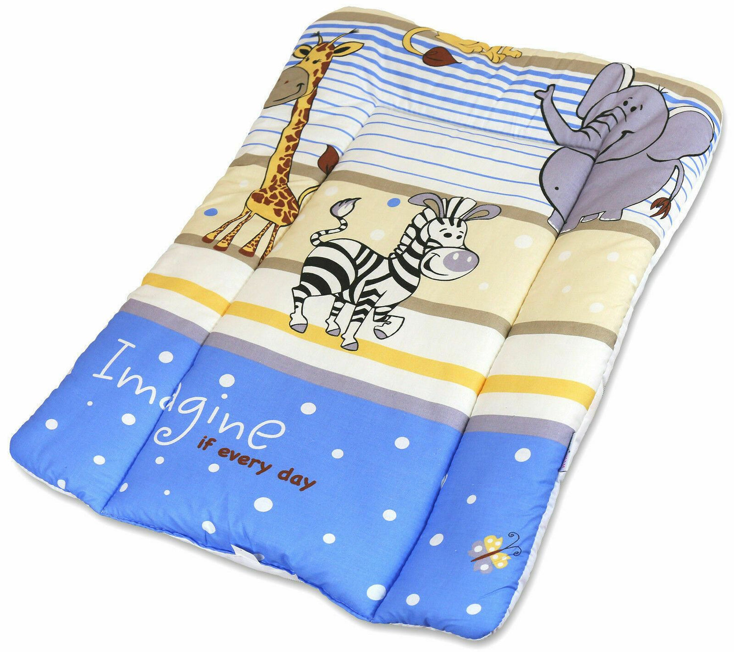 Baby 100% cotton changing mat child toddler Safari blue