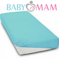Super Soft Fitted Sheet Jersey Stretchy Cotton Fit Cot 120/60cm Blue