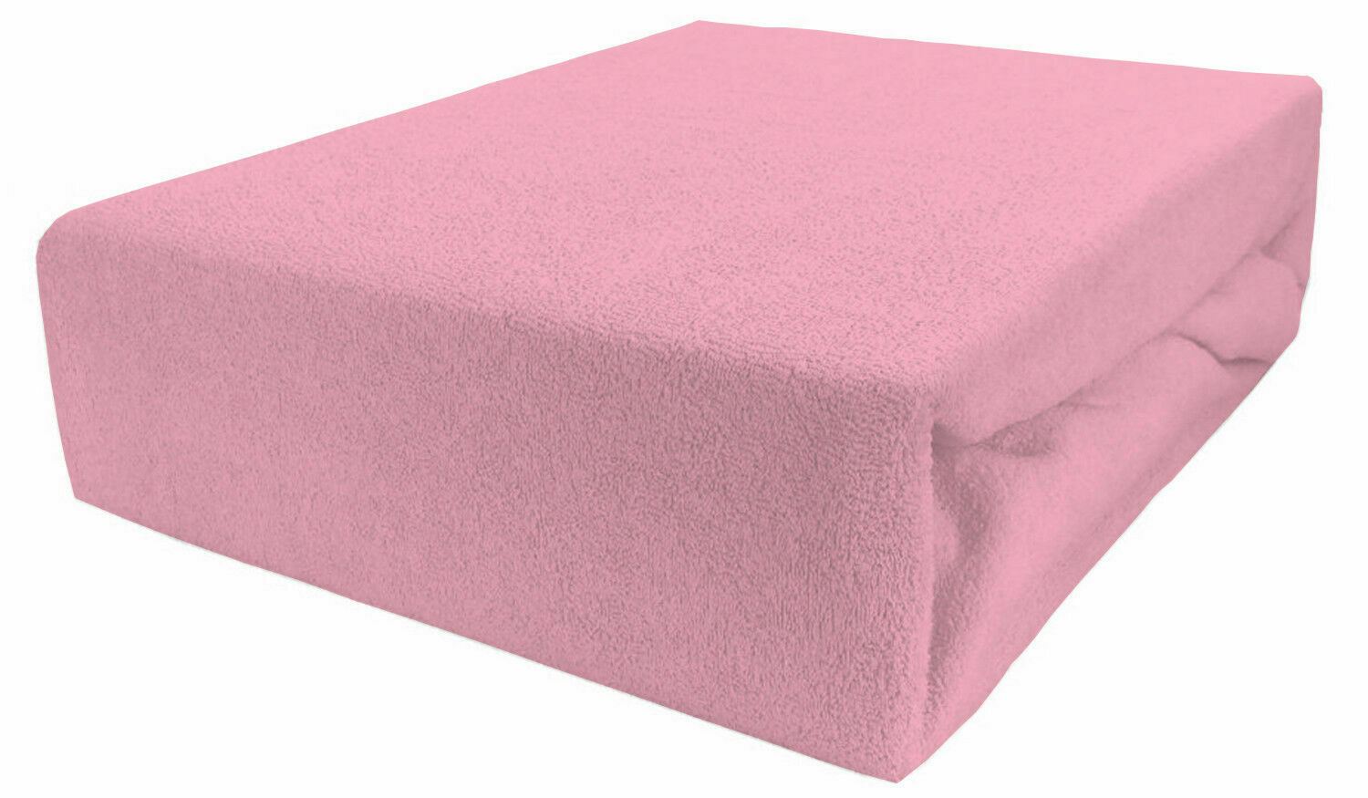 Terry Towelling Fitted Sheet 90X40cm Nursery Baby Crib/Cradle/ Soft/ Frotte Light Pink