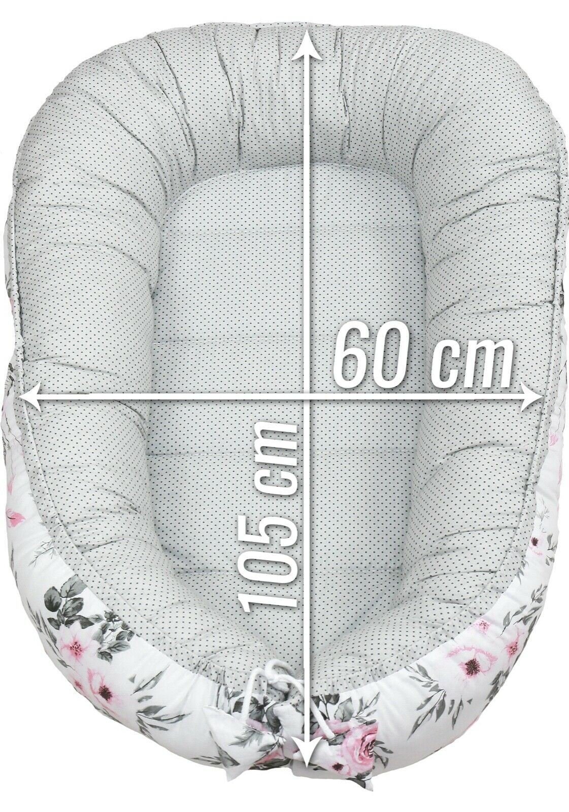 Baby 6pc Double-sided soft infant Cocoon White Dream Catcher/ Dots with Grey