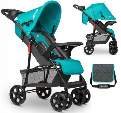 Baby Stroller Kids Buggy Pushchair With Bag Emma Plus Lionelo Vivid Turquoise