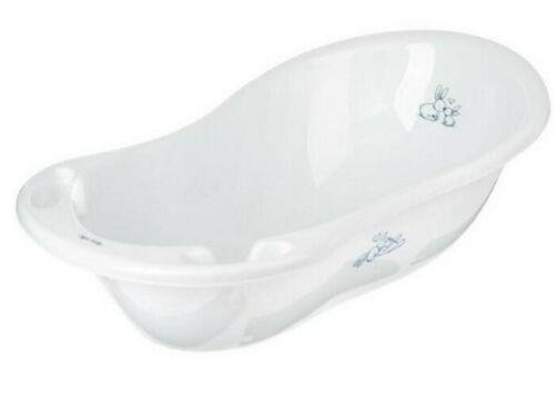 Baby bathtub with drainage hole and plug for bathing TEGA BABY - Bunny white