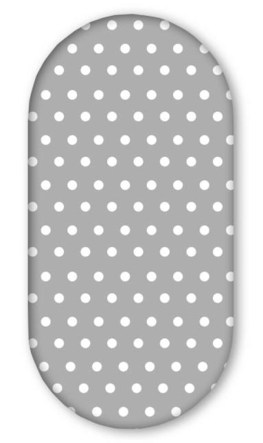 Cotton Fitted Baby Sheet Fit Moses Basket Pram 80X38cm Dots Grey