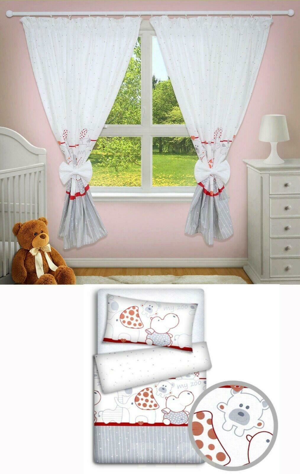 70x80 2pc + Curtains Zoo red - MyHappy Baby