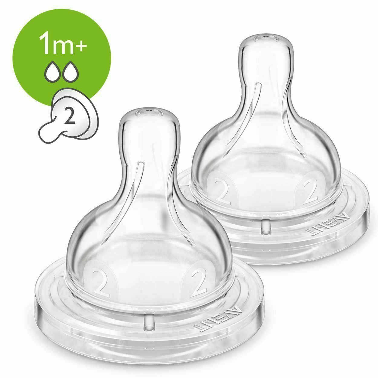 Silicone Teat Philips Avent Extra Soft Anti - Colic 1M+ 2-Pack