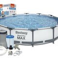 Bestway Steel Pro Max Round Garden Swimming Pool 366 X 76cm 12Ft X 30In + Pump