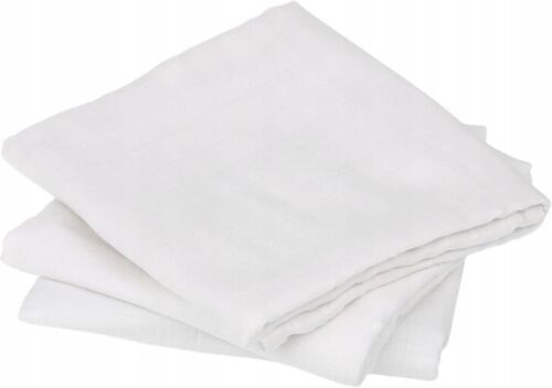 Baby Muslin Cloth Nappies Diaper Cotton 12-PACK 70x70cm White