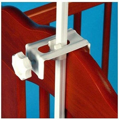 Canopy holder/drape holder mosquito rod bar clamp pole for cot bed