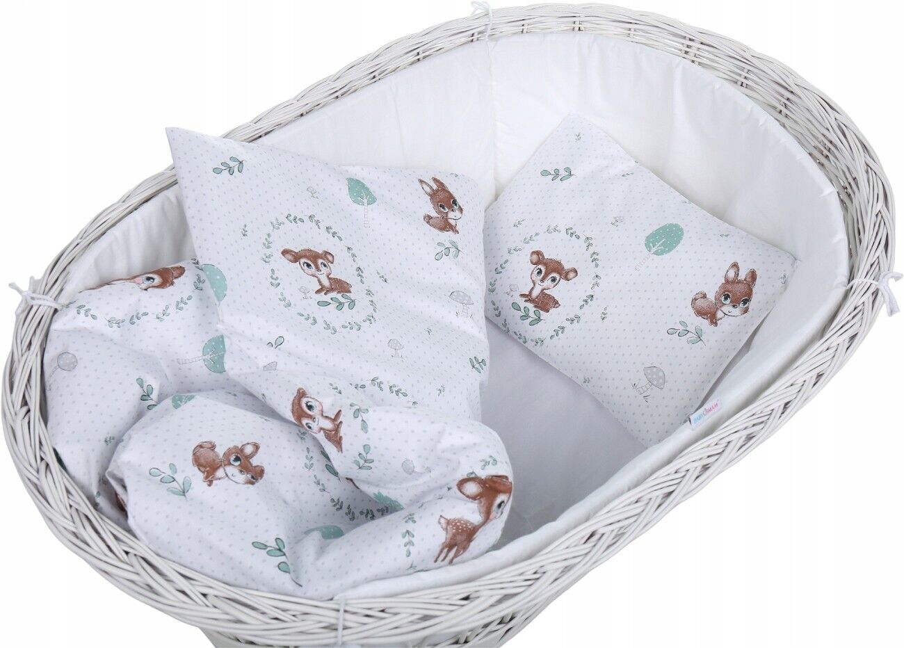 Baby Bedding Set 3pc fit Crib 70x80cm Bumper 260cm Cotton Fairy-Tale Forest