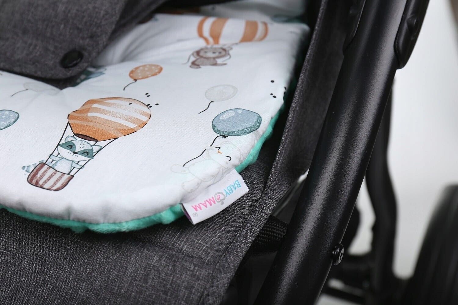 Baby Liner Stroller Buggy Pad Universal Dimple Insert 71x35cm Mint/Dreamy Flight