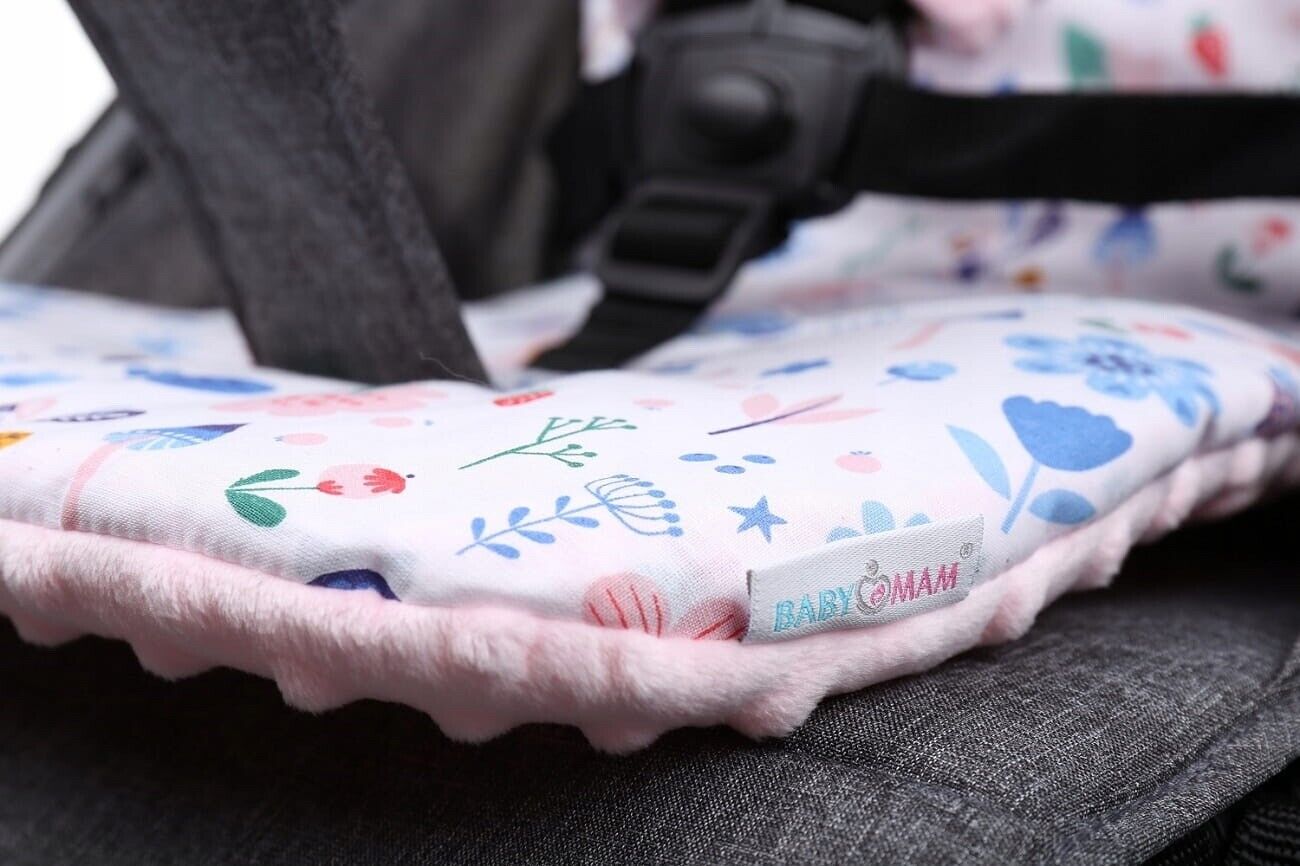 Baby Liner Stroller Buggy Pad Universal Dimple Insert 71x35cm Pink/On the Meadow