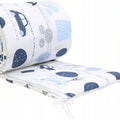Padded Baby Bumper To Fit Cot 120x60 All Around 100% Cotton 360cm Retro Cars