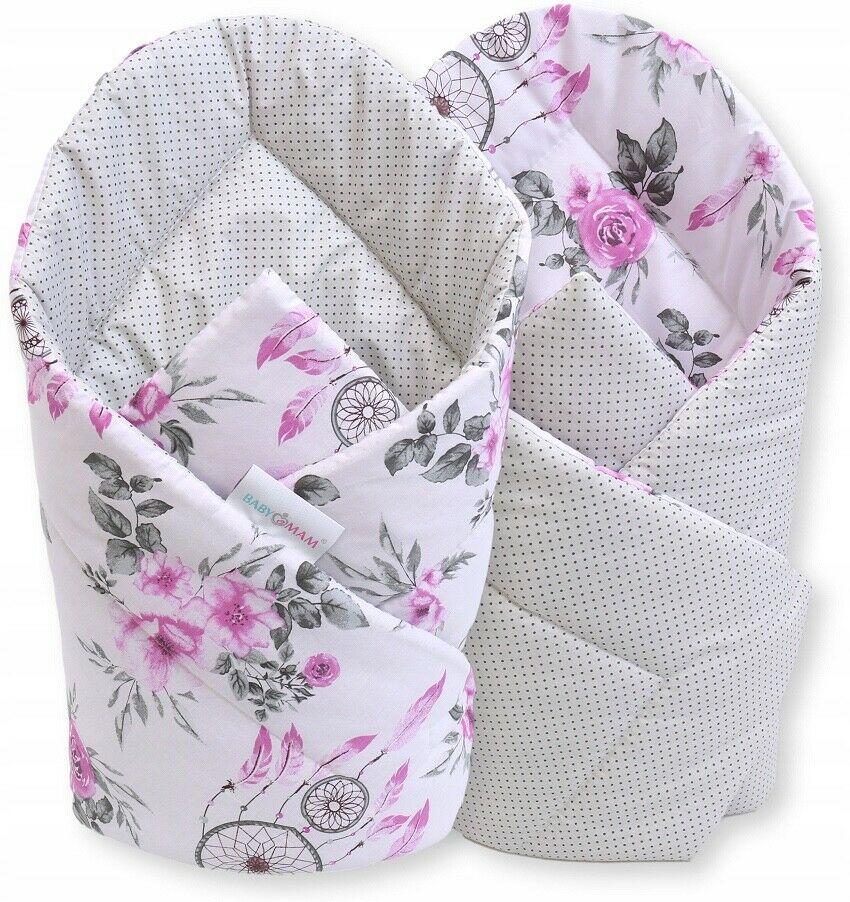 Baby Swaddle Wrap Newborn Bedding Blanket 100% Cotton Sleeping Bag  Dream Catcher Flowers
