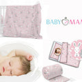Baby 5Pc Bedding Set Pillow Duvet Bumper Fit Cotbed 140x70cm Bunny Pink