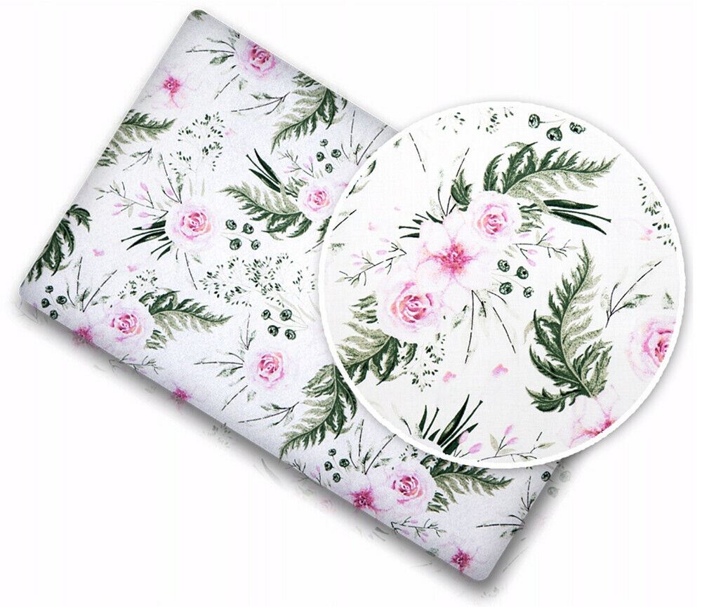 100% cotton fitted sheet printed design for baby crib 90x40cm Garden flowers