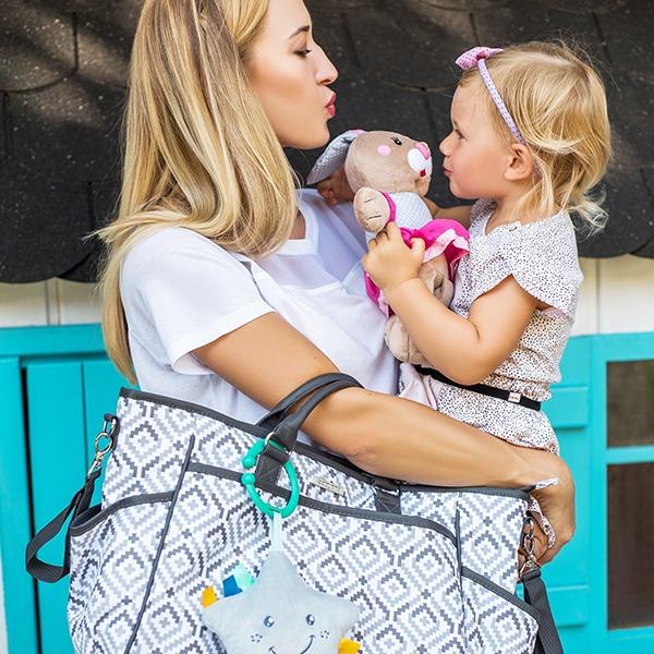 Baby Nappy Multi-Functional Diaper Bag Set With Changing Mat Babyono Chic Grey