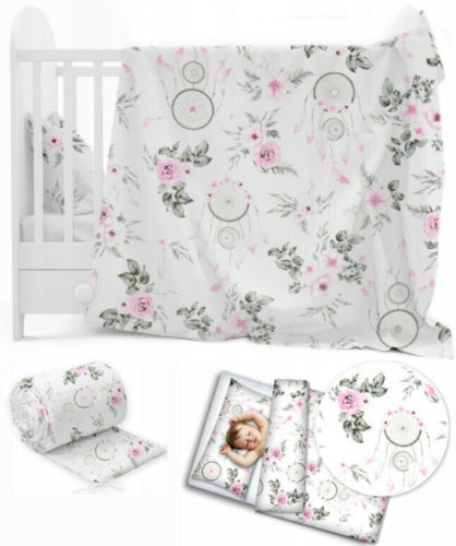 10Pc Baby Bedding Set 100% Cotton Fit Cot 120x60cm Dream Catcher