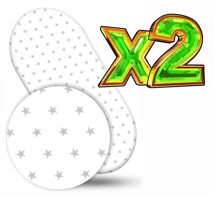 2-pack soft fitted sheet jersey stretchy cotton Moses basket 75x30 Small stars with white