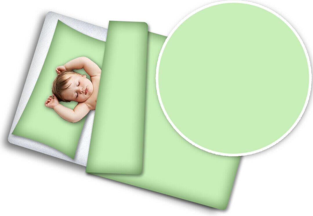 Baby 4Pc Bedding Set Pillow Duvet Quilt Fit Cotbed 140x70cm Green